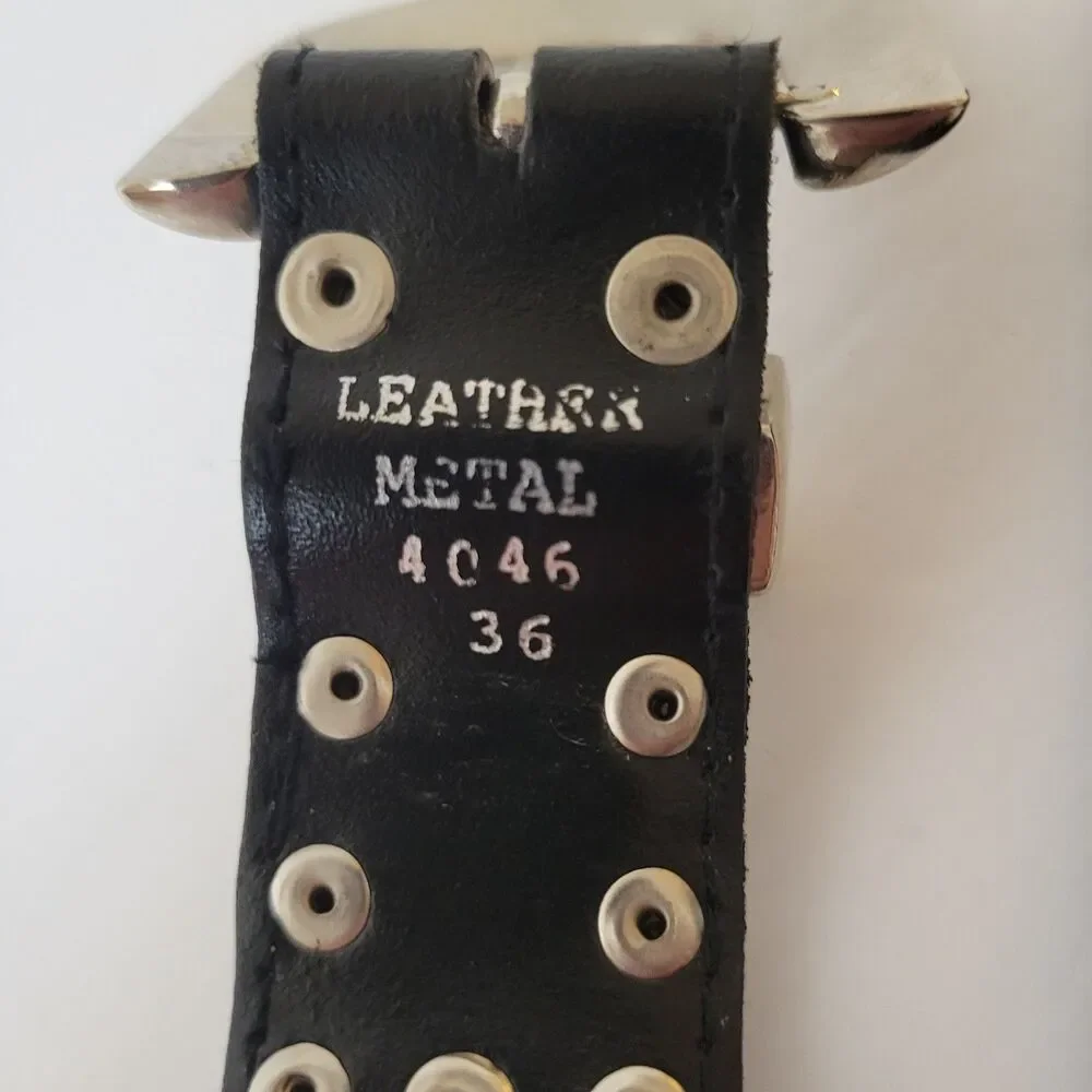 Vintage Art Ornament Metal Leather Women Belt